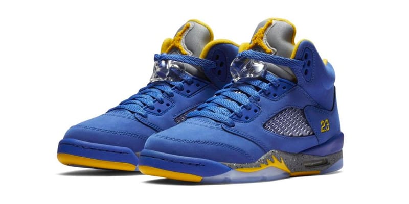 jordan 5 blue and yellow