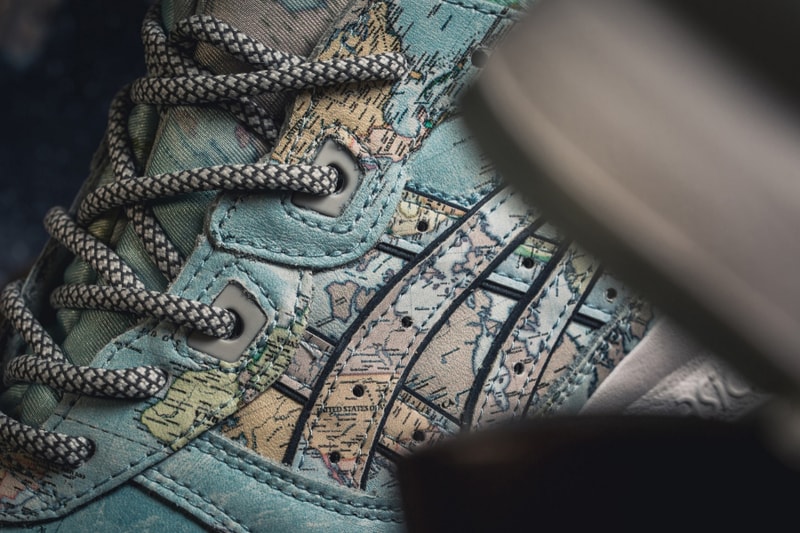 atmos asicstiger gel lyte iii world map footwear shoes kicks sneakers collaborations