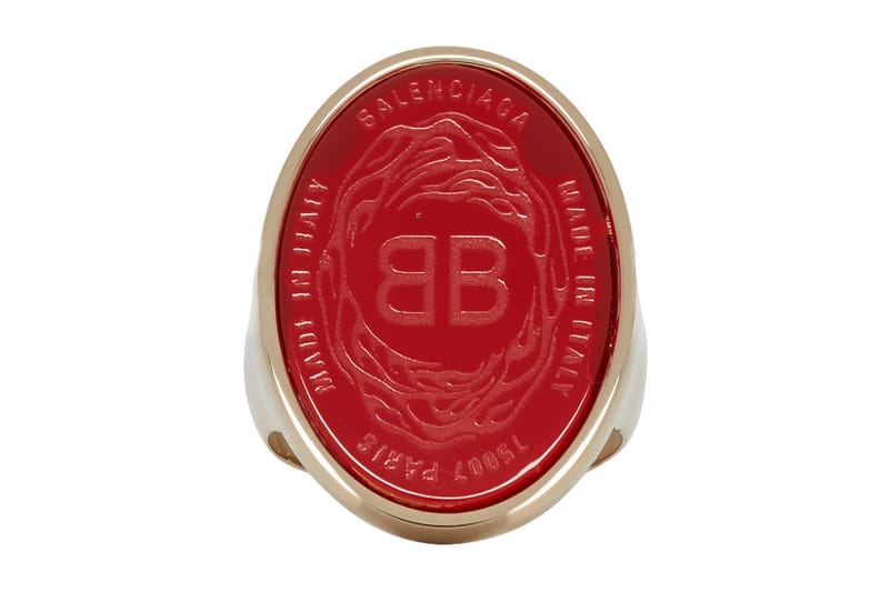 balenciaga signet ring