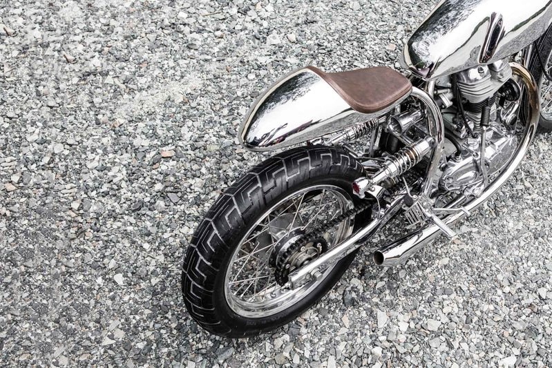 Bandit9 Motors Arthur Cafe Racer Motorcycle hand built mechanical Royal Enfield air-cooled classic vintage antique shiny 