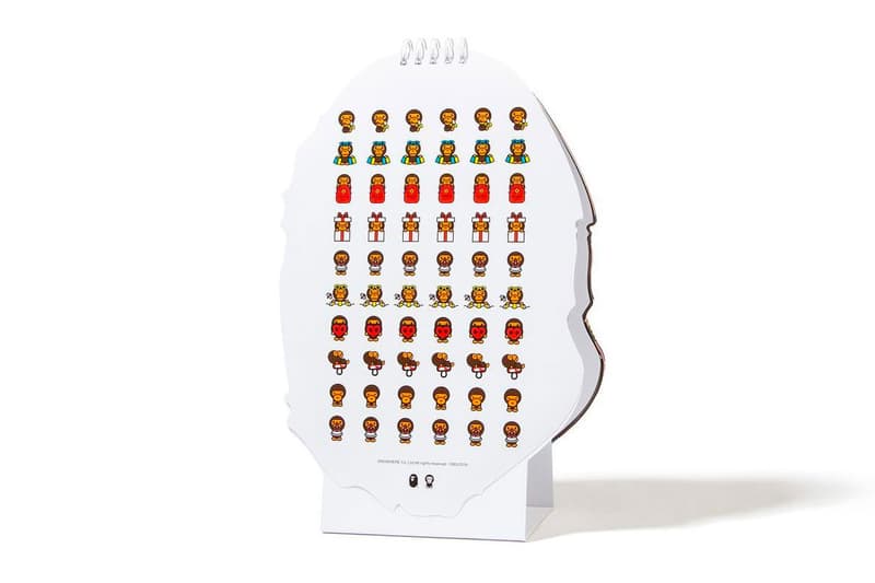 BAPE 2019 New Year's Gifts a bathing ape ape head red envelops chinese new year gold calendar  