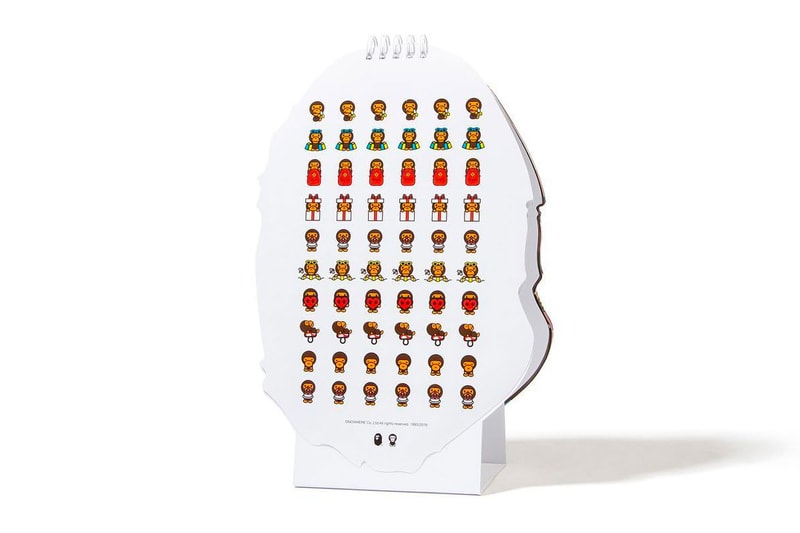 BAPE 2019 New Year's Gifts a bathing ape ape head red envelops chinese new year gold calendar  