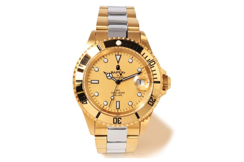 BAPE Debuts Type 1 BAPEX in Gold and Silver a bathing ape watches timepieces rolex