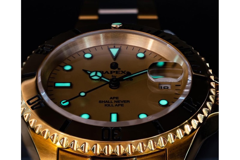 BAPE Debuts Type 1 BAPEX in Gold and Silver a bathing ape watches timepieces rolex