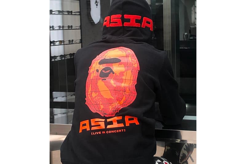 BAPE Japan Debuts Special The Weeknd Merch staff hoodie t-shirt tee black red the weeknd in japan singles cd