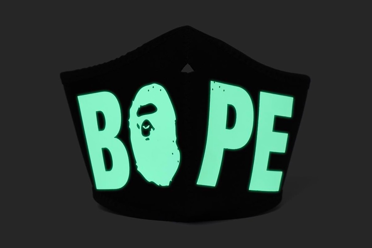 BAPE Glow-In-The-Dark Mask Release Date a bathing ape black nigo tokyo ape head