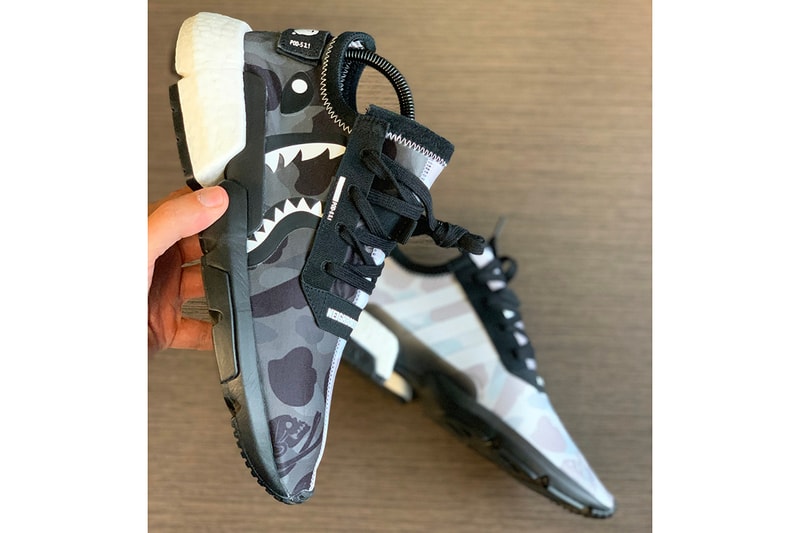 BAPE x NEIGHBORDHOOD x adidas POD-S3.1 Closer Look Shoes Trainers Kicks Sneakers Footwear Collab Collaboration Collaborative Shoe Cop Purchase Buy Yankeekicks