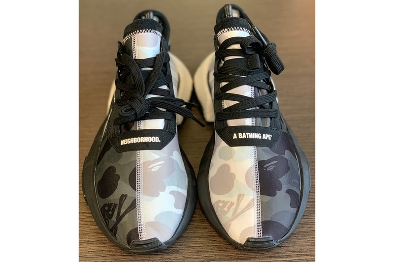 BAPE x NEIGHBORDHOOD x adidas POD-S3.1 Closer Look Shoes Trainers Kicks Sneakers Footwear Collab Collaboration Collaborative Shoe Cop Purchase Buy Yankeekicks