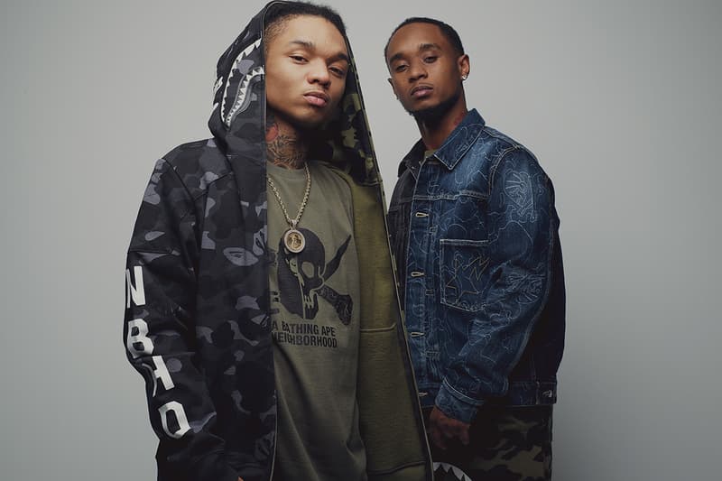 Rae Sremmurd BAPE NEIGHBORHOOD Lookbook Hoods Hong Kong Japan Lookbook Release Date Details First Look Closer Model Swae Lee Slim Jxmmi