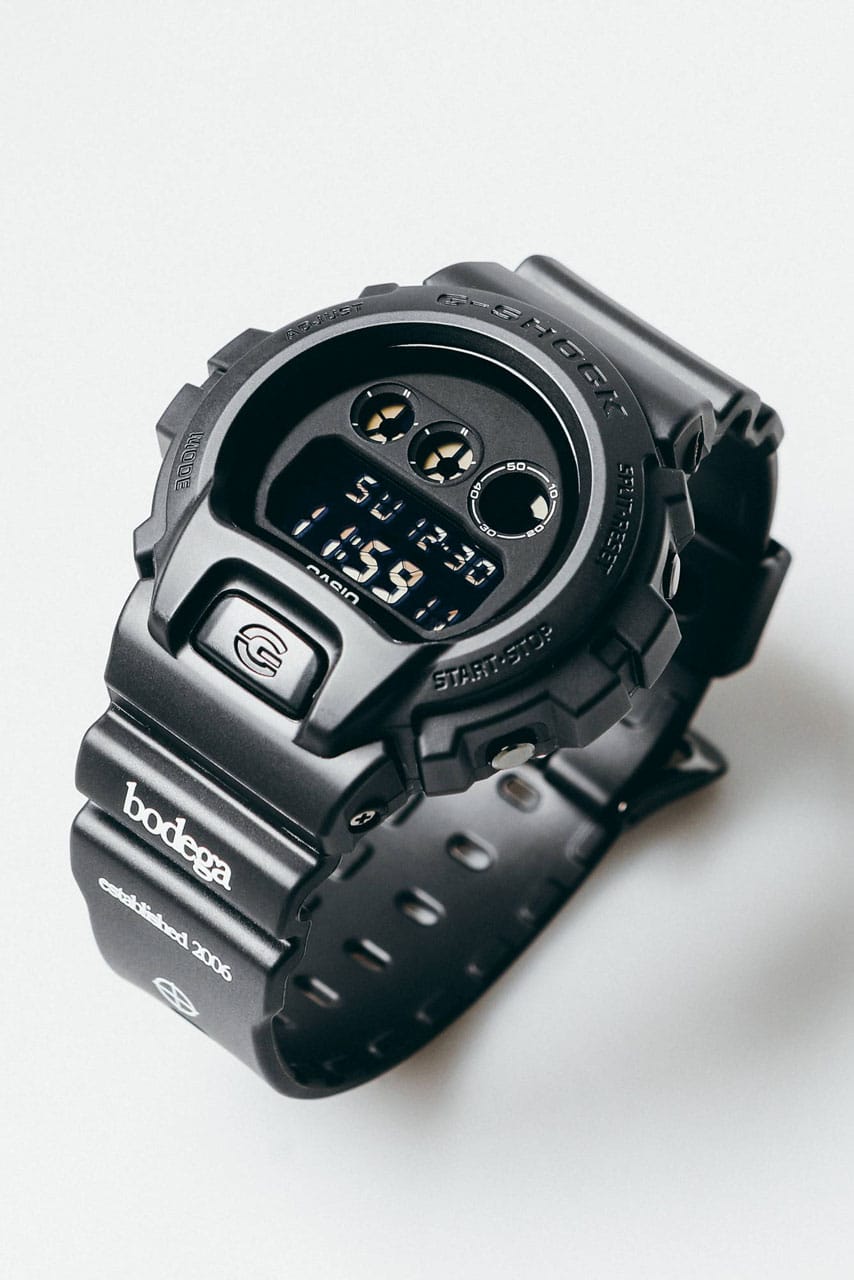 Bodega x Casio G-SHOCK DW-6900 Watch Collab drop release date info december 20 2018 exclusive black alphabet soup can package case 35th anniversary