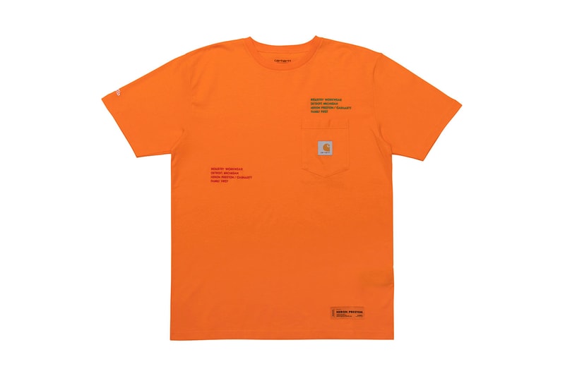 Carhartt WIP Heron Preston FW18 Capsule Release info date Tree camo pouch pants t shirt long short sleeve beanie hat chore jacket Hong Kong Japan CHERRY GR8 NUBIAN REVOLUTION