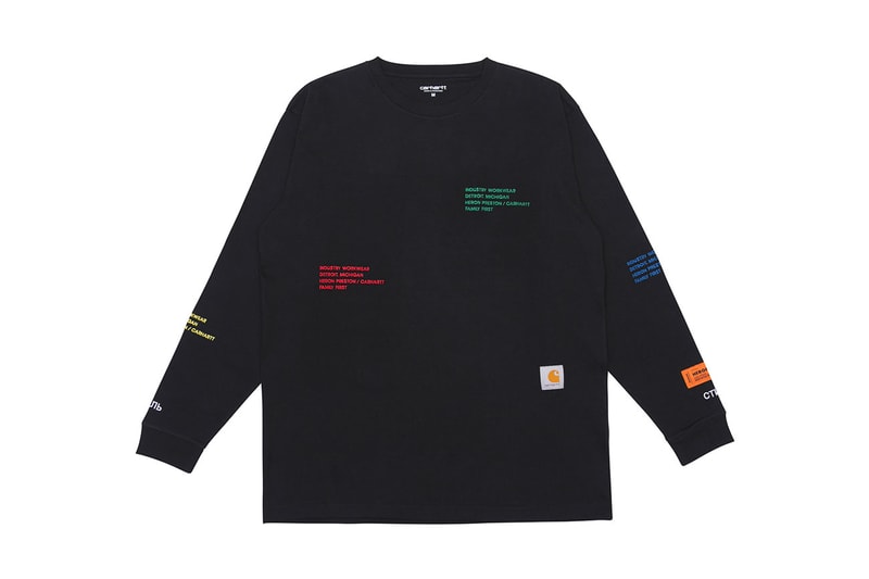 Carhartt WIP Heron Preston FW18 Capsule Release info date Tree camo pouch pants t shirt long short sleeve beanie hat chore jacket Hong Kong Japan CHERRY GR8 NUBIAN REVOLUTION