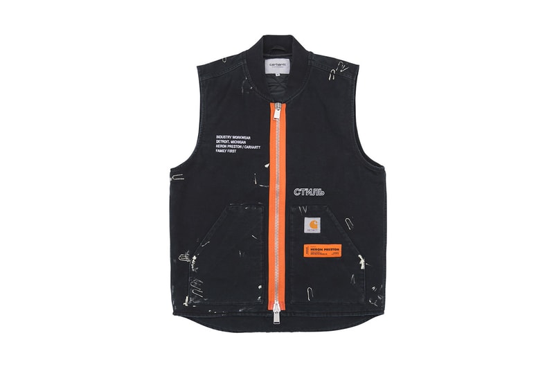 Carhartt WIP Heron Preston FW18 Capsule Release info date Tree camo pouch pants t shirt long short sleeve beanie hat chore jacket Hong Kong Japan CHERRY GR8 NUBIAN REVOLUTION