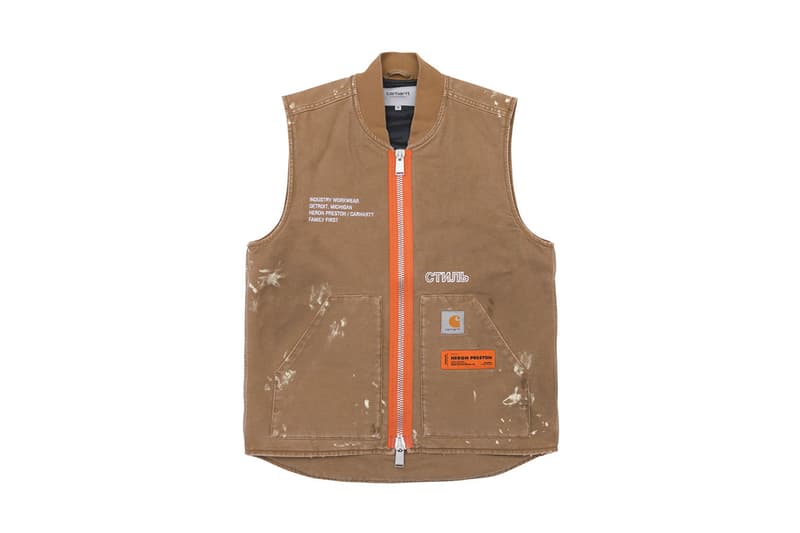 Carhartt WIP Heron Preston FW18 Capsule Release info date Tree camo pouch pants t shirt long short sleeve beanie hat chore jacket Hong Kong Japan CHERRY GR8 NUBIAN REVOLUTION
