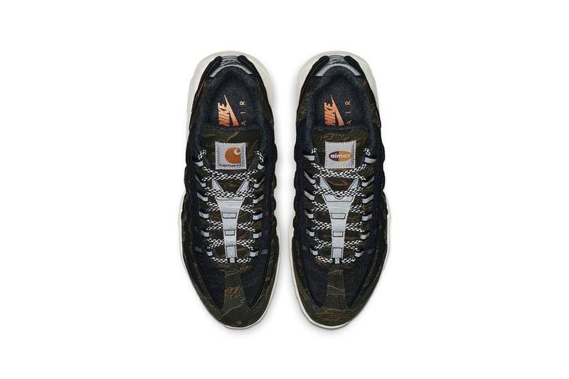 Carhartt WIP Nike Air Max 95 Official Imagery release date drop info camouflage tiger ripstop colorway release info 3m insole