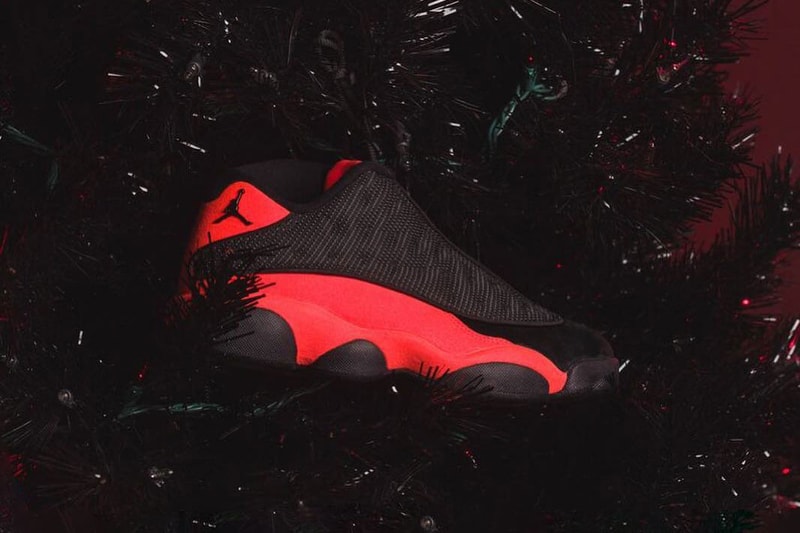 clot nike air jordan 13 red black bred infrared christmas collaboration show low top silhouette edison chen exclusive drop release date info teaser december 2018