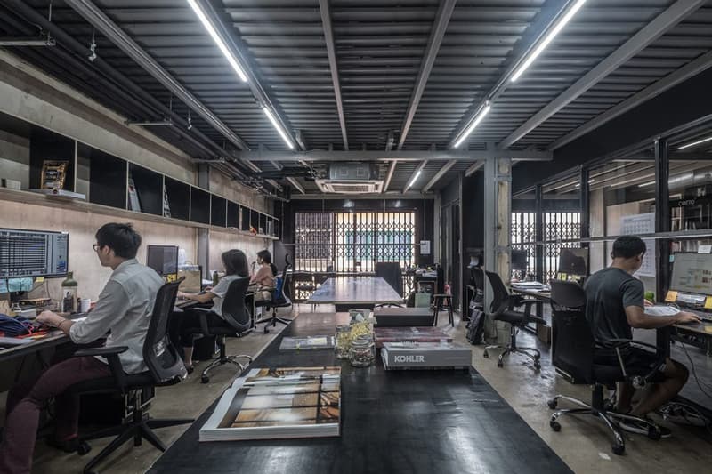Creative Crews CC Office Bangkok, Thailand architecture heritage district townhouse modern office talad noi design nuil