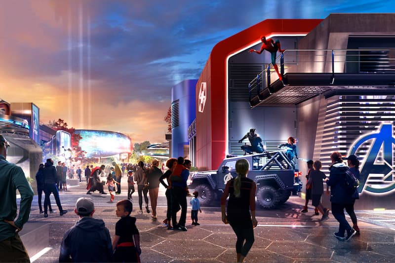 Disneyland paris walt disney studios park marvel area avengers ant-man and wasp iron man captain marvel black panther captain america spiderman doctor strange