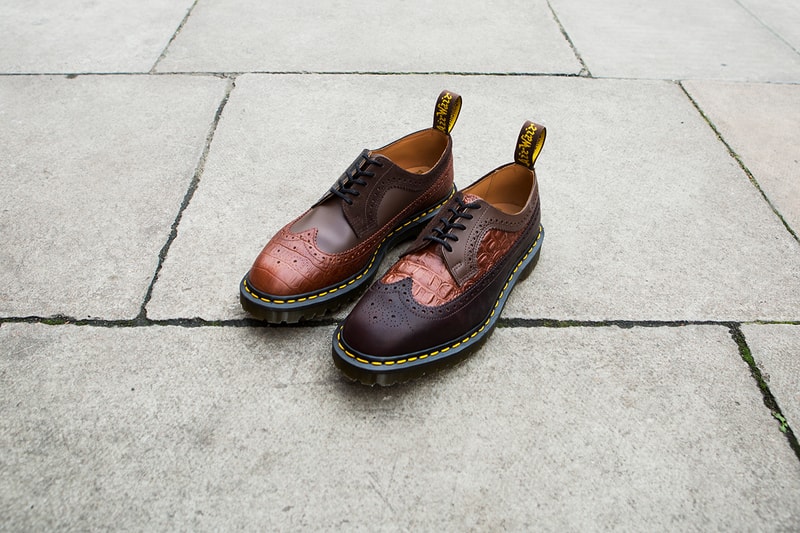 Engineered Garments Dr. Martens Collab Restock irregular longwing brogue brown black colorway release buy drop release date december 22 2018