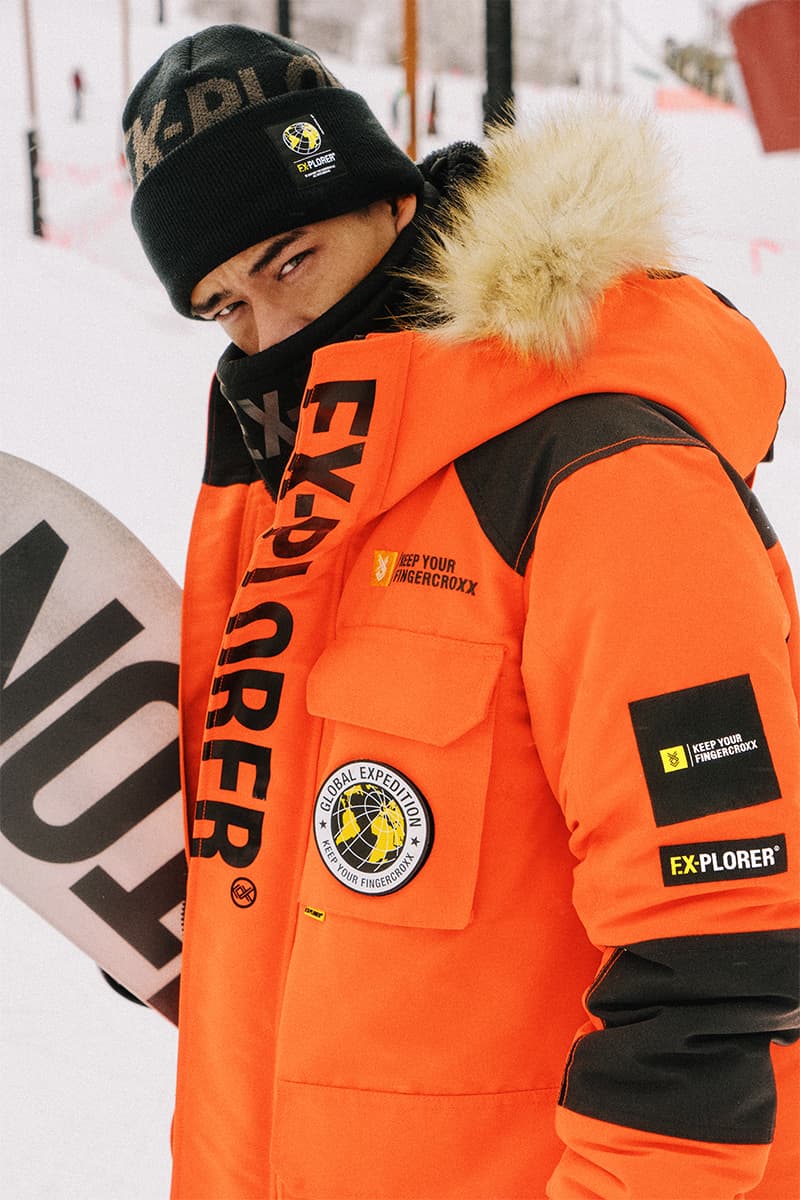 fingercroxx "F.X- Explorer" Collection Lookbook winter 2018 snowboarding
