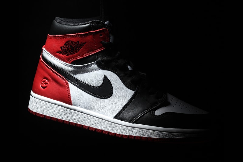 fragment design Air Jordan 1 Black Toe Sample red white Hiroshi Fujiwara 2019 Release info Date High OG