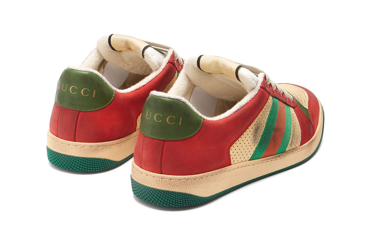 Gucci Virtus Low Top Distressed Leather 