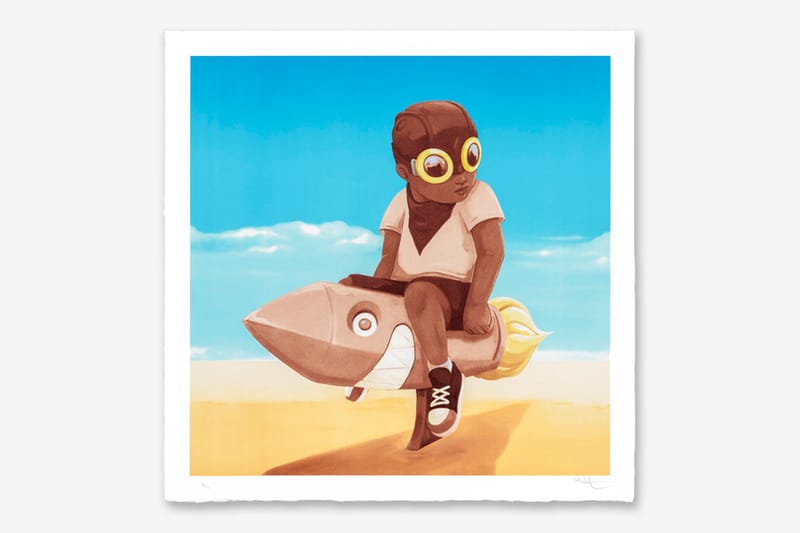 Advent Calendar Day 4: Hebru Brantley x Print Them All 'Boy On Rocket' Lithograph