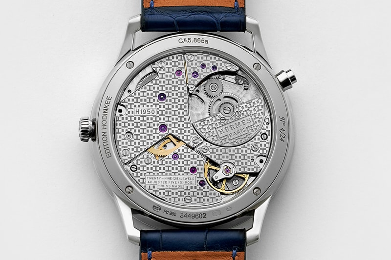 Hermès Slim d'Hermès "Edition HODINKEE" Watches gmt time only drop release date info limited 100 24 december 13 2018 crocodile blue