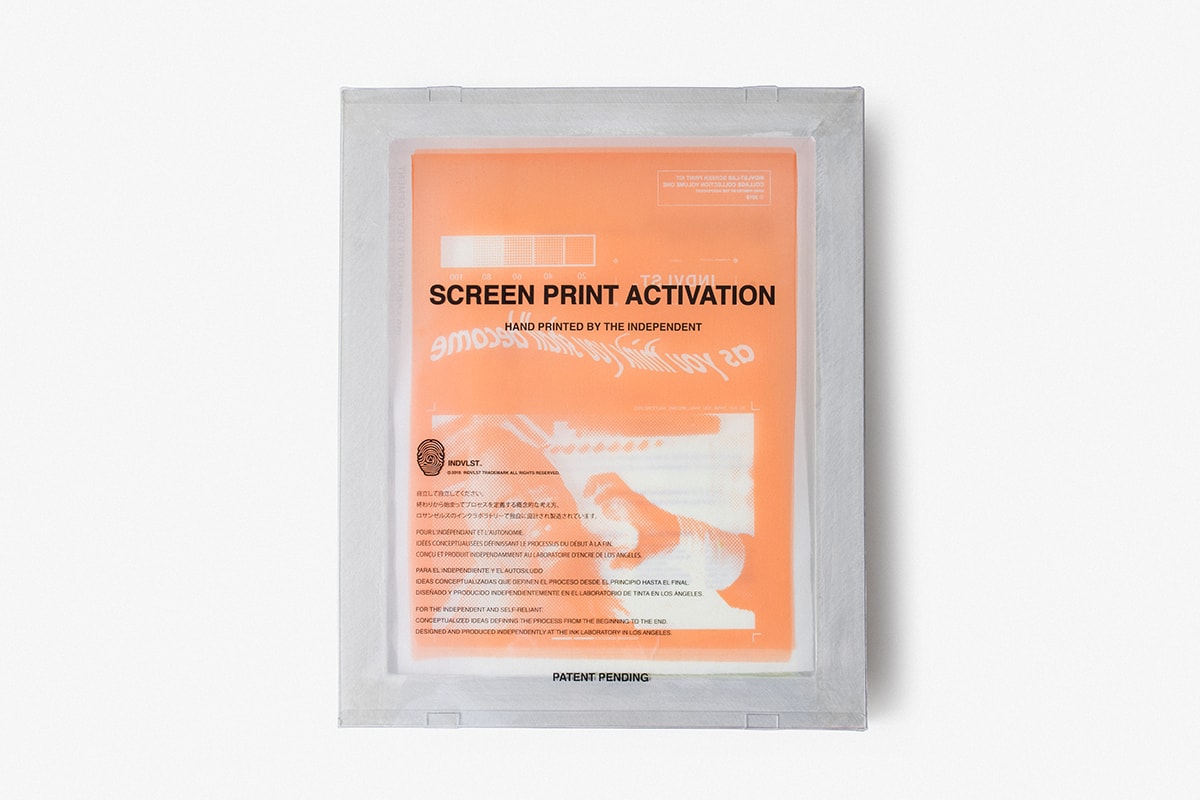 INDVLST LAB Screen Print Activation Kit Volume 1 One Release Virgil Abloh Neon Info Date