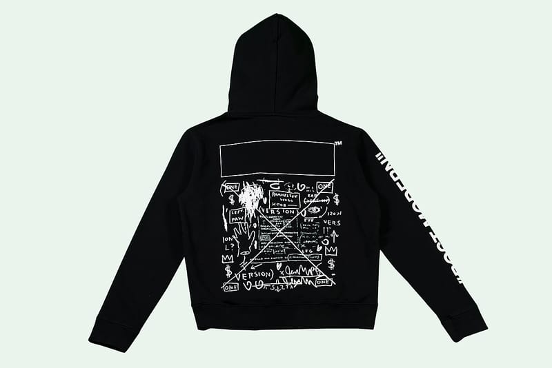 off white basquiat graphic hoodie