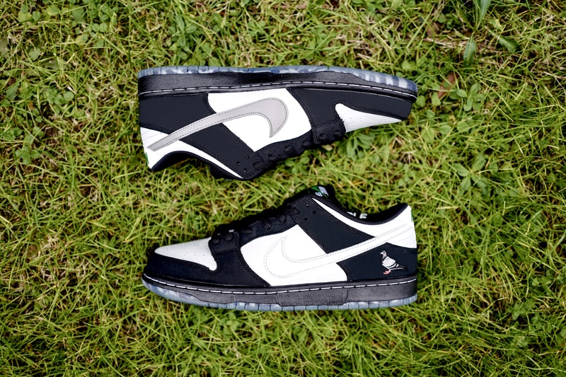 Updated Nike SB Pigeon Dunk Closer Look Black White Bamboo Panda jeffstaple