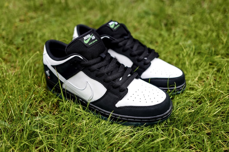 Updated Nike SB Pigeon Dunk Closer Look Black White Bamboo Panda jeffstaple