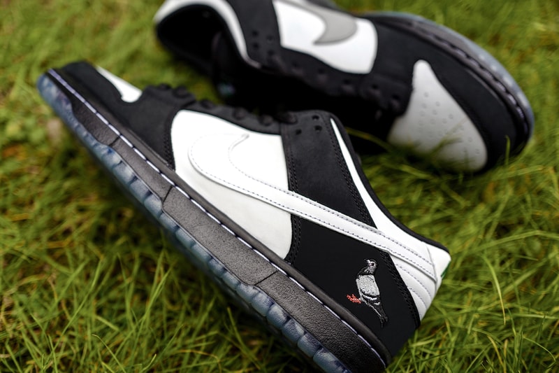 Updated Nike SB Pigeon Dunk Closer Look Black White Bamboo Panda jeffstaple