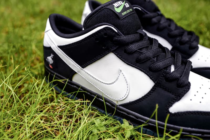 Updated Nike SB Pigeon Dunk Closer Look Black White Bamboo Panda jeffstaple