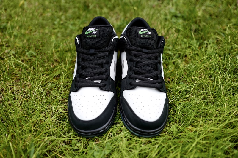 Updated Nike SB Pigeon Dunk Closer Look Black White Bamboo Panda jeffstaple