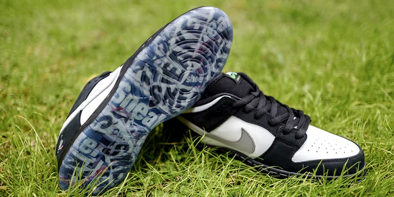 black and white pigeon dunks