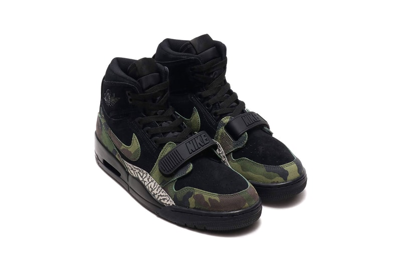 Jordan Legacy 312 Black Camo Elephant Print drop release info date december 28 2018 colorway