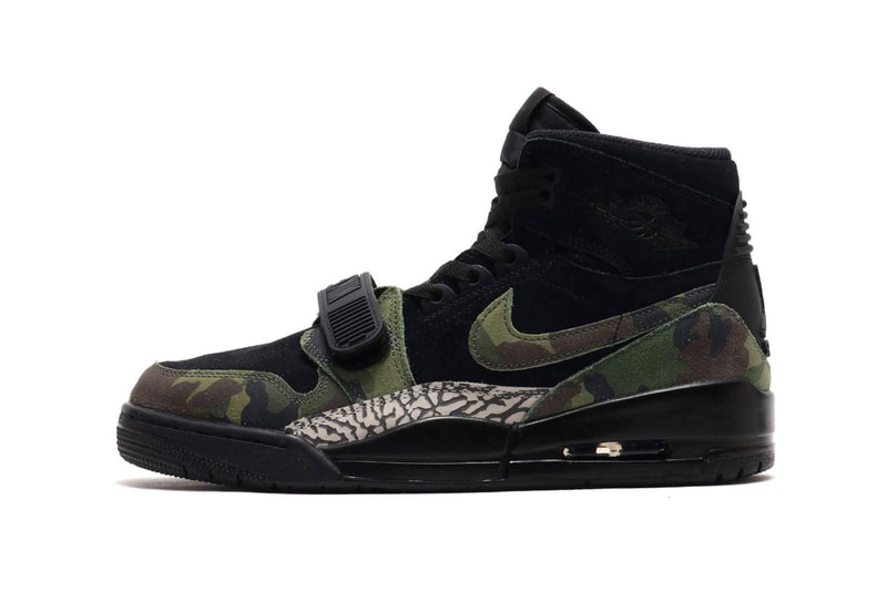 Jordan Legacy 312 Black Camo Elephant Print drop release info date december 28 2018 colorway