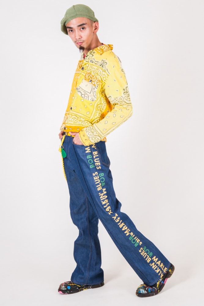 KAPITAL Bob Marley spring summer 2019 Collection denim kountry print jamaica reggae blue japan