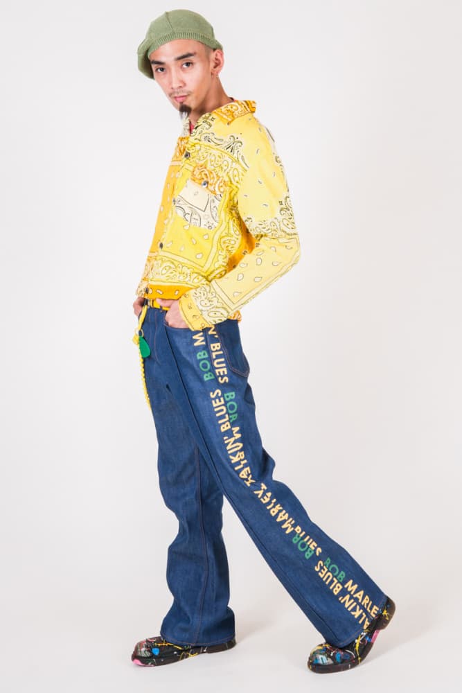 KAPITAL Bob Marley spring summer 2019 Collection denim kountry print jamaica reggae blue japan