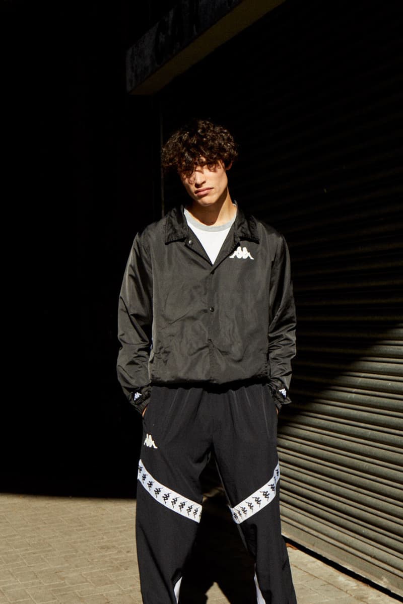 Kappa primavera 2019 homens mulheres usam coleção faixa terno 70s omni logo juventus lookbook coleção lançamento data info fevereiro 2019