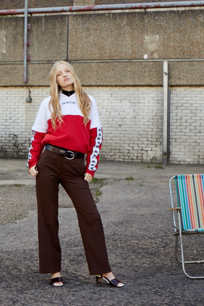 Kappa primavera 2019 homens mulheres usam coleção faixa terno 70s omni logo juventus lookbook coleção lançamento data info fevereiro 2019