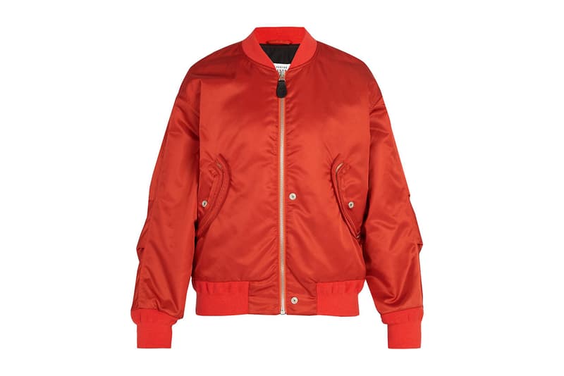 maison margiela satin bomber jacket martin matchesfashion.com rust orange exclusive ma-1