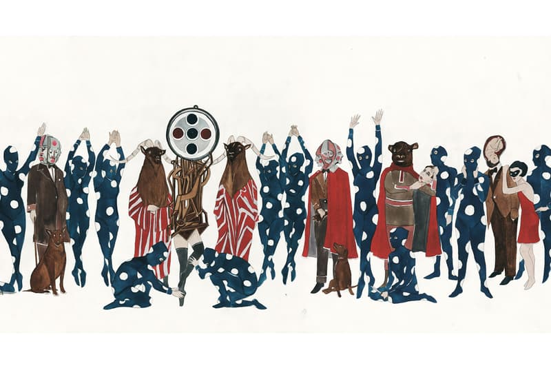 marcel dzama crossing the line david zwirner hong kong exhibition artworks paintings