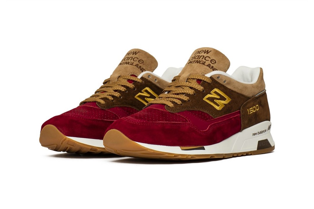 New Balance 1500 "Holiday" Pack Release Date Metallic silver suede crimson tan brown colorway sneaker purchase online available now size december 2018
