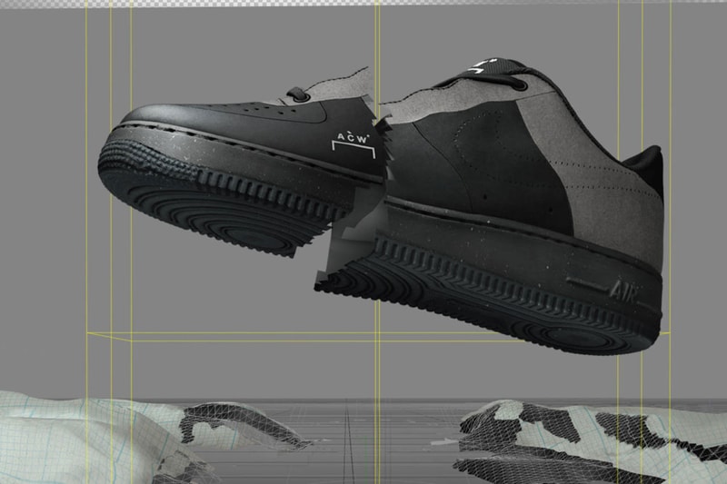 A-COLD-WALL* x Nike Air Force 1 Low Official Look Shoes Trainers Kicks Sneakers Cop Purchase Buy White Grey Colorway Samuel Ross