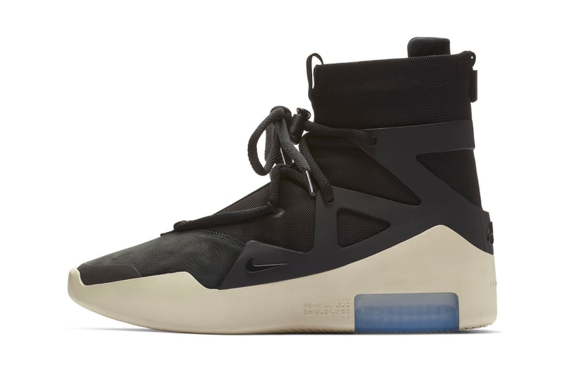 Nike Air Fear of God 1 "Black/black" Release Date official images info price canvas off white sole sneaker high top jerry lorenzo december 2018
