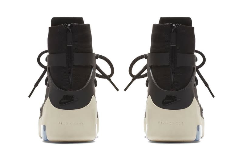 Nike Air Fear of God 1 "Black/black" Release Date official images info price canvas off white sole sneaker high top jerry lorenzo december 2018