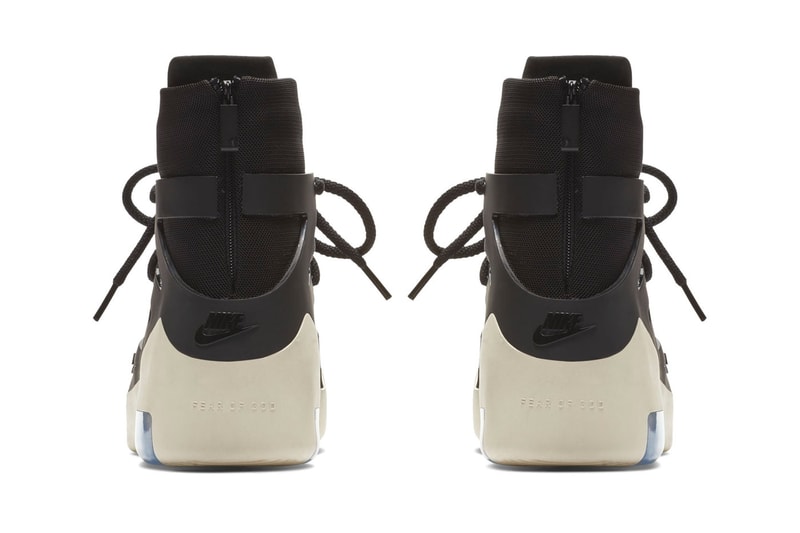Nike Air Fear of God 1 "Black/black" Release Date official images info price canvas off white sole sneaker high top jerry lorenzo december 2018
