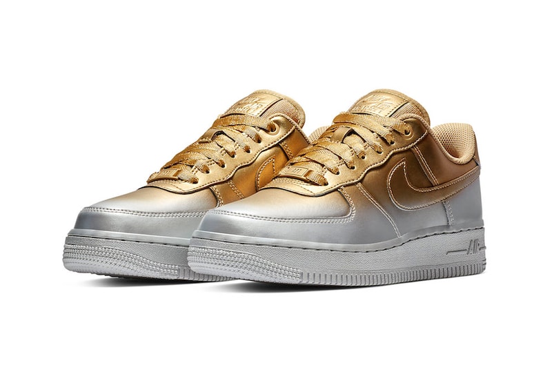 Nike Air Force 1 Low Silver and Gold